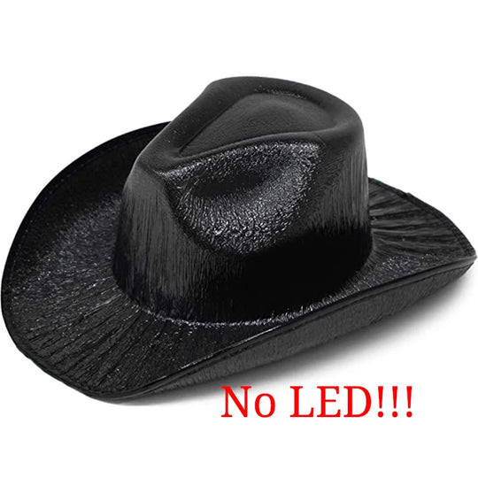 Wireless Disco Luminous Led Bride Cowgirl Hat Glowing Light Bar Cap Bachelorette Party Supplies Flashing Neon Western Cowboy Hat