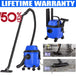 Industrial Vacuum Cleaner Hoover Wet and Dry 4800W Powerful Suction Bagless, 16Kpa, 15 Litre Capacity, 4 Caster Wheels