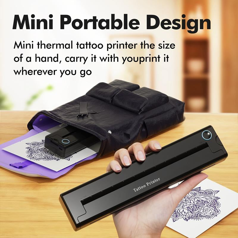 Tattoo Printer Stencil Machine.Tattoo Printers Portable.Printer Machine.Printer Portable.Printer Wireless.Printer Paper.Wireless Mini Tattoo Transfer Printer - No Ink Required.Easy to Use and Carry, Ideal for Tattoo Artists and Enthusiasts