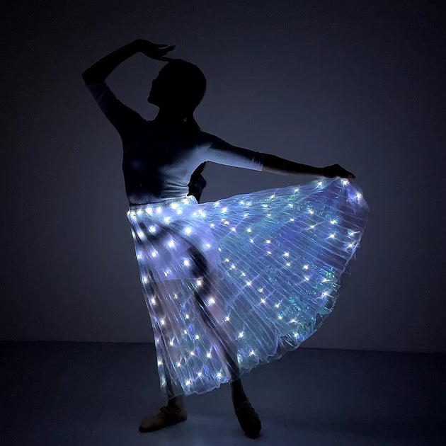 New Belly Dance LED Dance Skirt Performance Props White Light Luminous Performance Dancewear Dance Stage Costumes Accessories