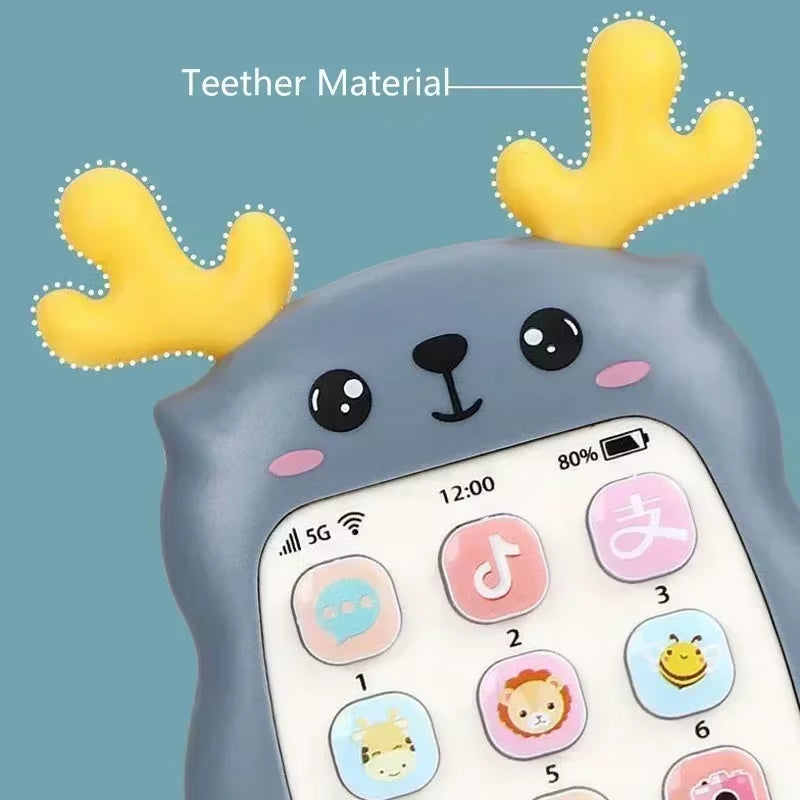 Baby Phone Toys Bilingual Telephone Teether Music Voice Toy Early Educational Learning Machine Electronic Children Gift Baby Toy