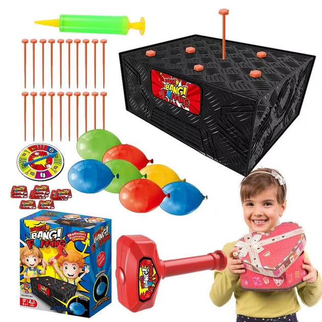 New Fun Whack a Balloon Game Plastic Explosion Box Balloon Box Versatile Dont Pop the Balloon Board Game for Children Adults