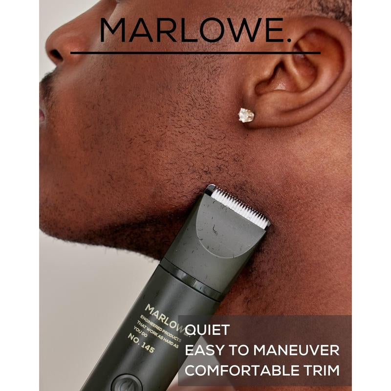 MARLOWE. - No. 145 Body Hair Trimmer for Men- Waterproof and Rechargeable Brush Adjustable Cordless Facial Lightweight Comfort Professional Hair Clipper