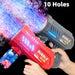 10 Holes Children Electric Bubble Gun Rocket Soap Automatic Bubble Machine Bubbles Gun Kids Summer Outdoor Bubble Blowing Toys