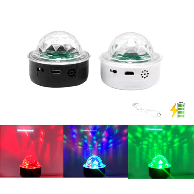 3 Watt Mini LED Effect Stage Light Interior Ambient Light Decoration Rechargeable Laser Disco Ball with Voice Control Function