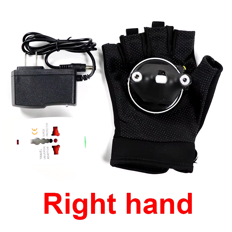 New Green Rotating Laser Gloves Whirlwind Handheld Laser Cannon DJ Dancing Club Tunnel Effect Vortex Laser Glove LED Light