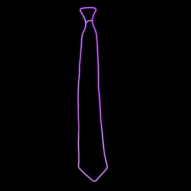 Men Glowing Tie Wire Neon LED Luminous Tie Glasses Cosplay Party Haloween Christmas Luminous Light up DJ Bar Club Stage Prop