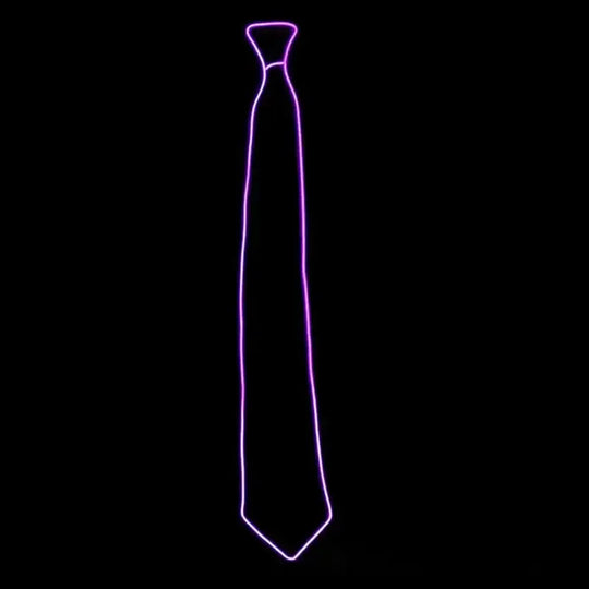 Men Glowing Tie Wire Neon LED Luminous Tie Glasses Cosplay Party Haloween Christmas Luminous Light up DJ Bar Club Stage Prop