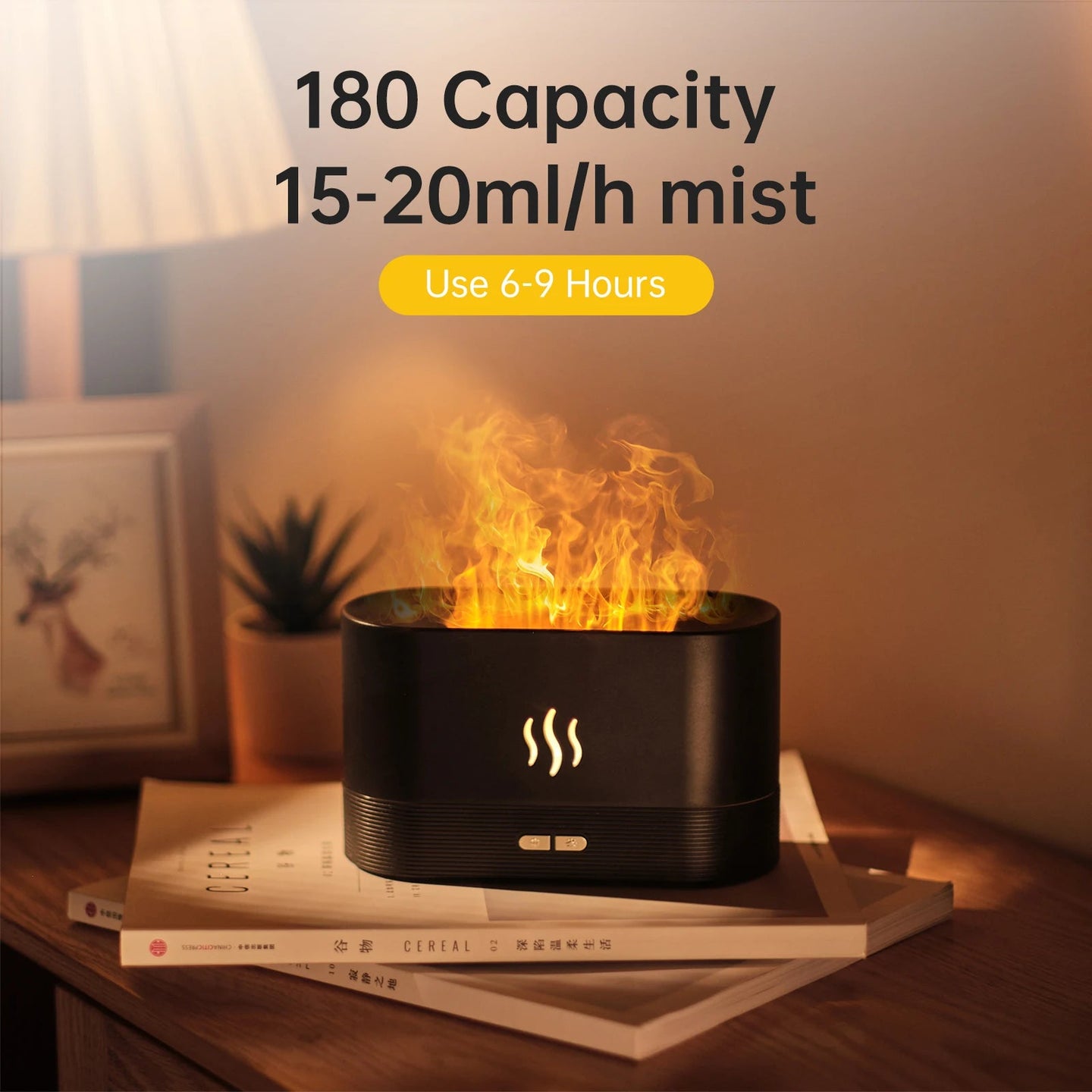 Aroma Diffuser Air Humidifier Ultrasonic Cool Mist Maker Fogger Led Essential Oil Flame Lamp Difusor