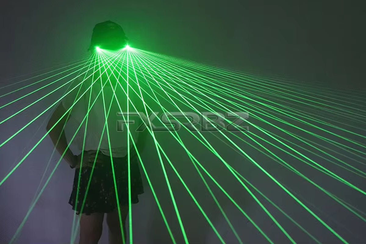 2020 New Green LED Laser Glasses Multi Beams Laser Glasses Gloves DJ Club Party Stage LED Luminous Costumes Show