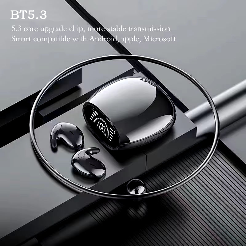 SK Ultra-Thin Sleep Headphones 5.3 Wireless Bluetooth Headset Invisible Earbuds Hidden in Ear Button Sports Earphones Waterproof