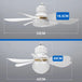 LED 30W Ceiling Fan Light E27 with Remote Control for Dimming, Suitable for Living Room, Study, Household Use, 85-265V