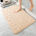 3D Non Slip Bathroom Mat Bath Mats Absorbent Doormat Carpet Cobblestone Embossed Door Floor Mats Machine Washable Quick Drying