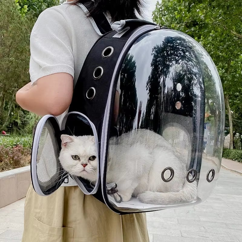 Pet Cat Carrying Bag Space Pet Backpacks Breathable Portable Transparent Backpack Puppy Dog Transport Carrier Space Capsule Bags