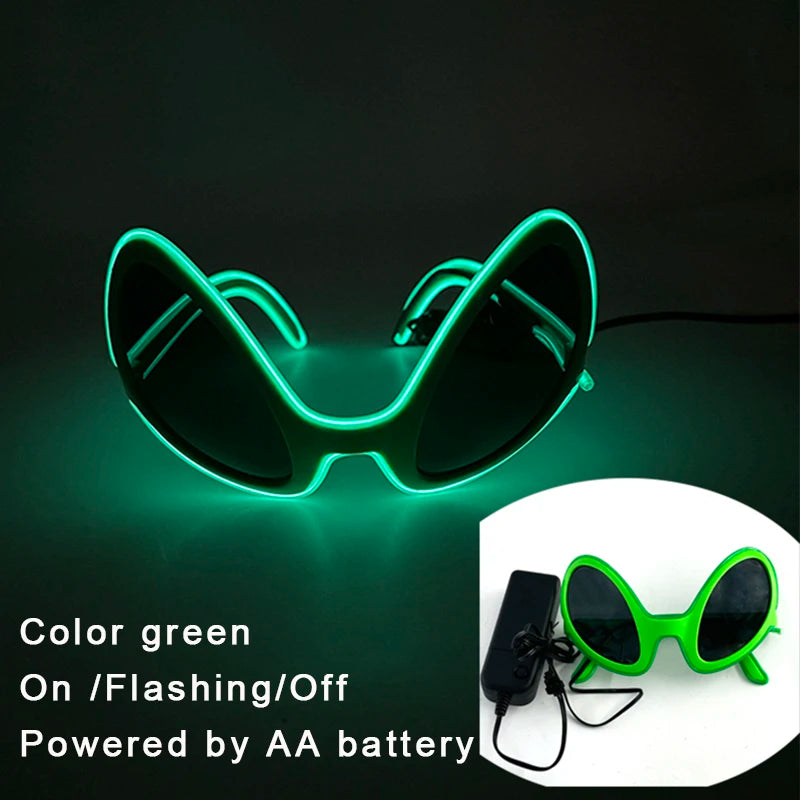 Cool Luminous Colorful LED Light up Glasses Glowing Neon Light Flashing Party Glasses for Nightclub DJ Dance Party Decor