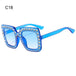 Crystal Oversized Sunglasses for Women Rhinestone Square Diamond Sun Glasses Retro Big Frame Sparkling Glasses